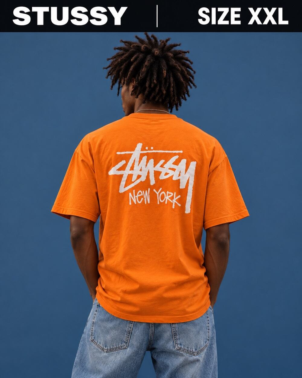 Stussy New York Chapter Tee XXL Rare Orange Archive Color NWOT